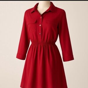 Truth NYC Red Hi Low Long Sleeve Dress | SIZE S